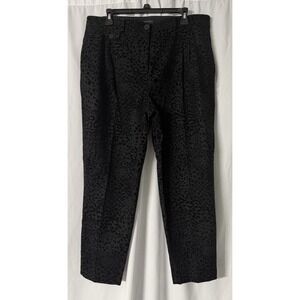 All Saints Womens Black Pleated Wool Blend Pants Slacks Trousers US Size 12 EUC